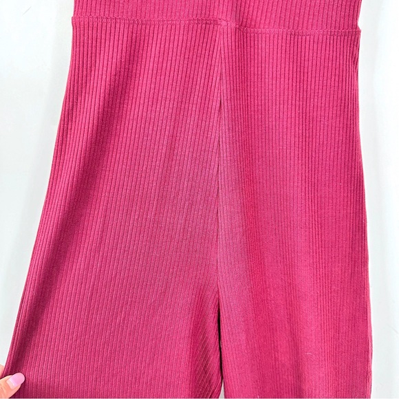 Reformation Berry Halter Jumpsuit Ribbed Low back Small - Picture 13 of 16